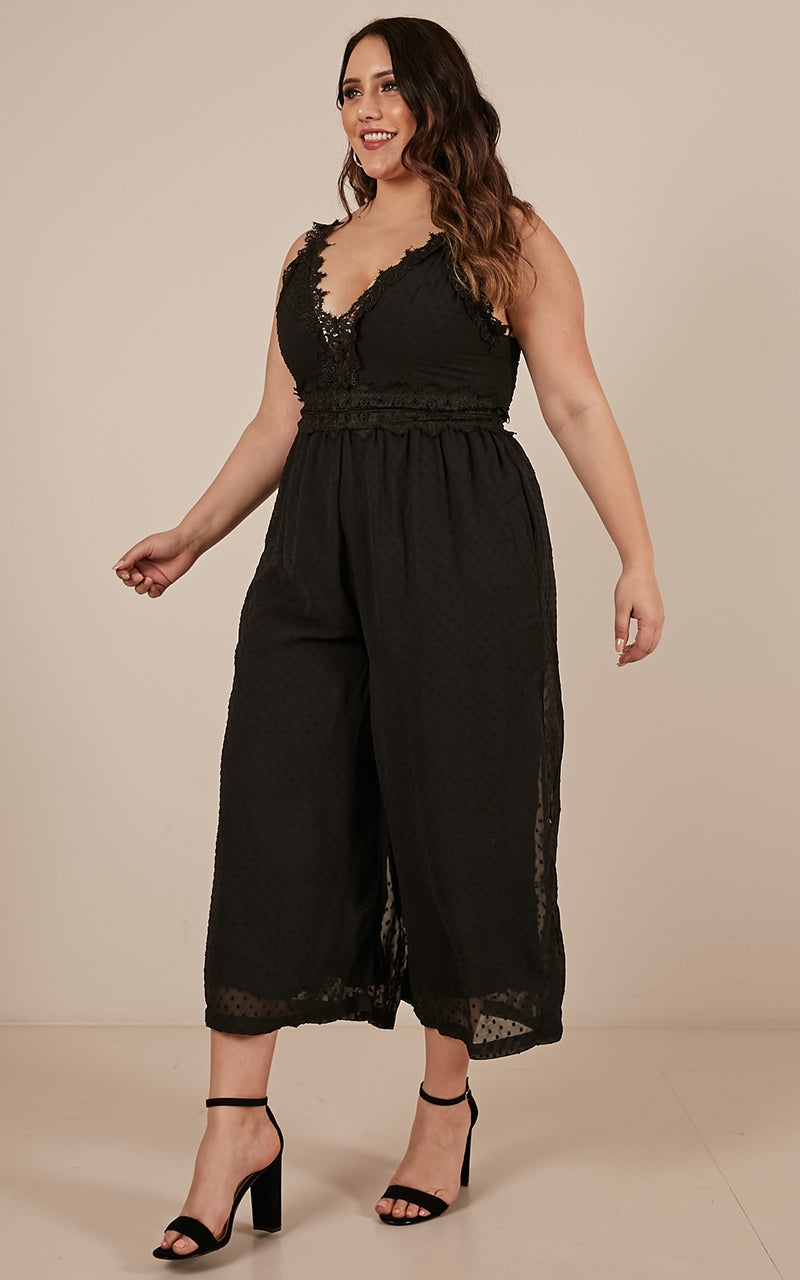 We Could Be Friends Jumpsuit In Black