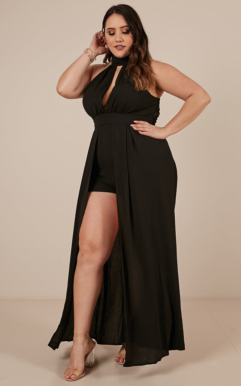 Dont Rain On My Parade Playsuit In Black
