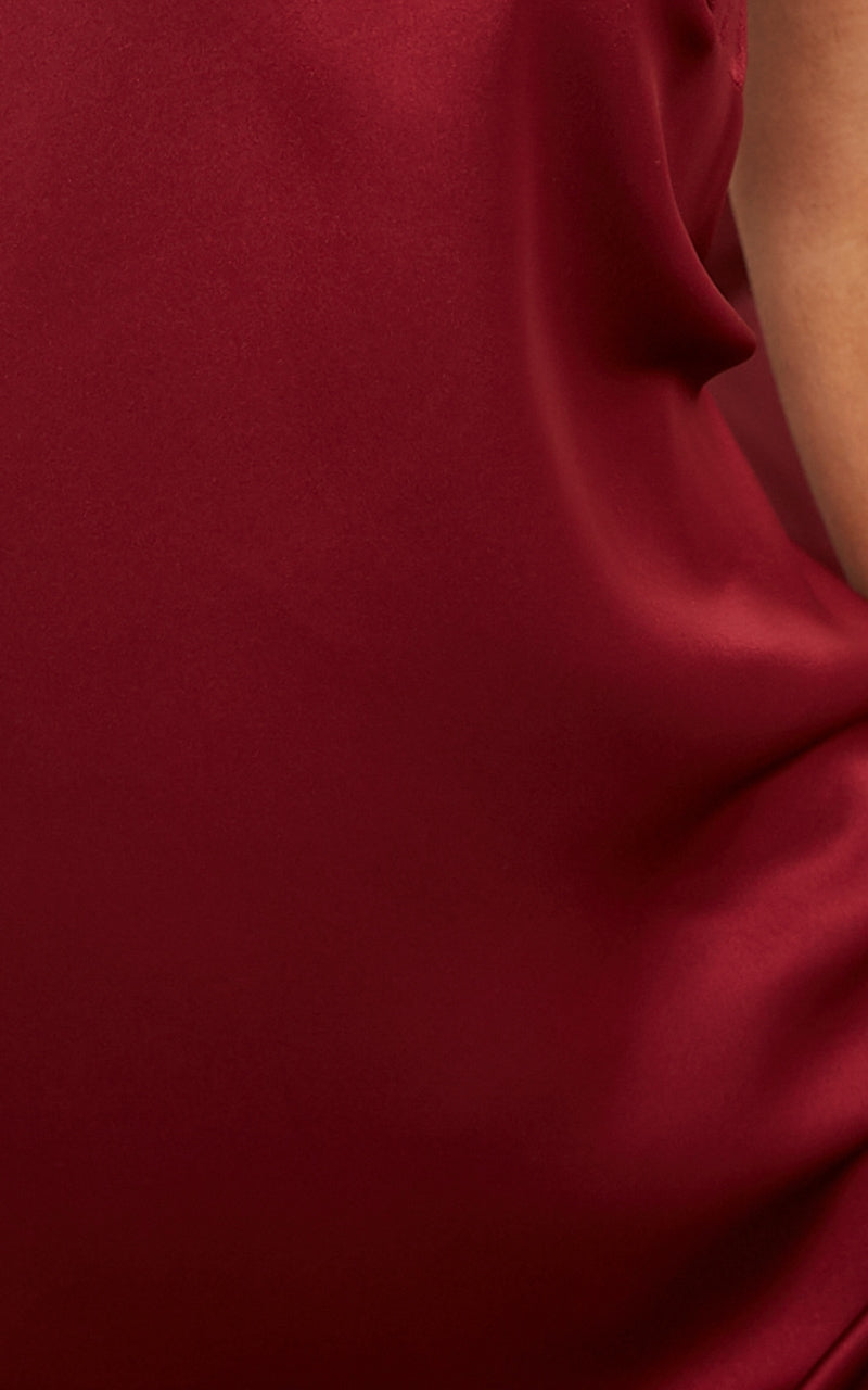 Bedtime Slip Dress In Wine