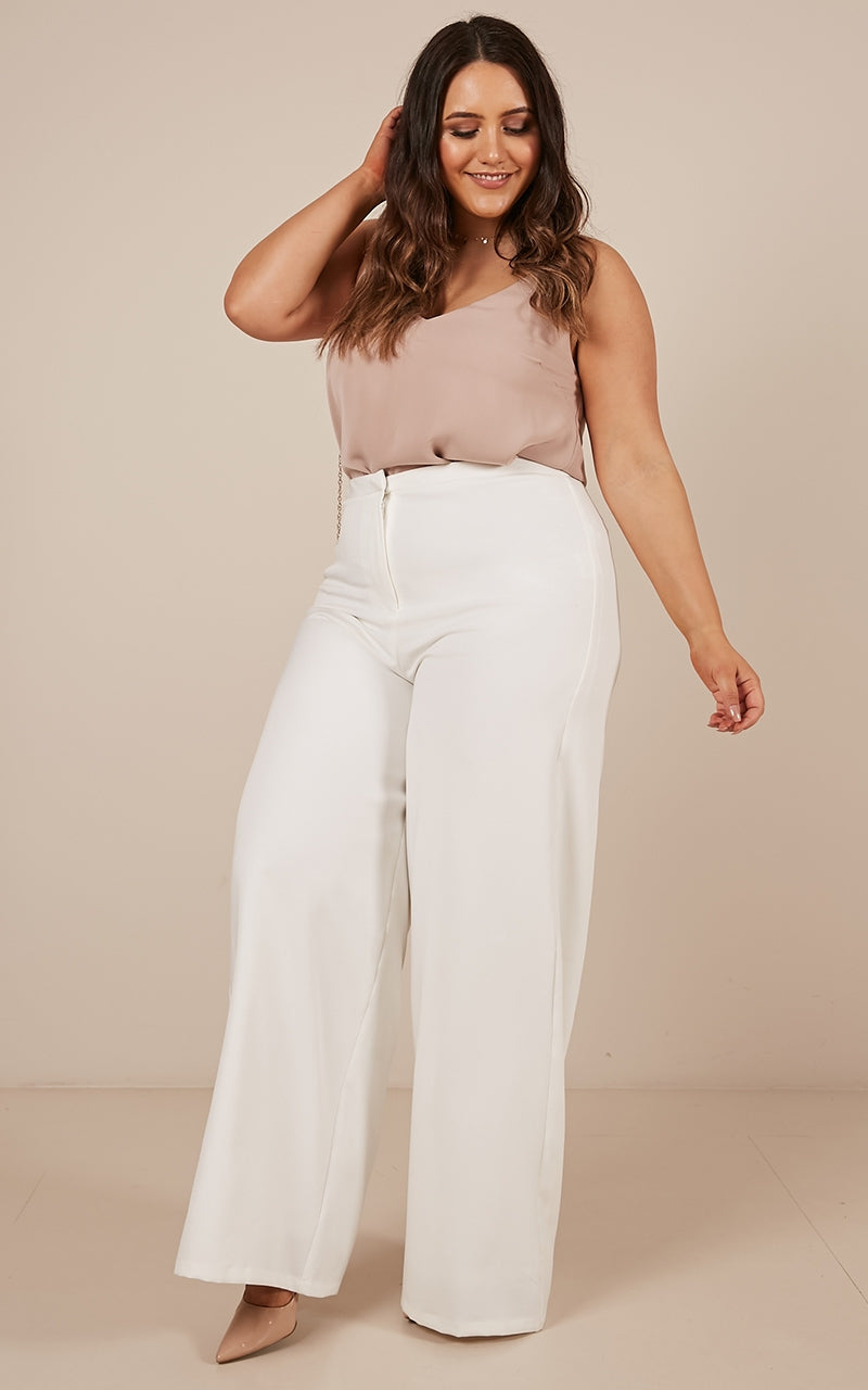 Not Just A Pretty Face Pants In White