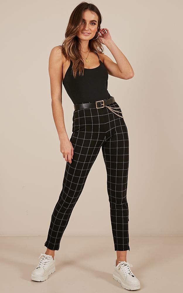 In The Rhythm Pants In Black Check