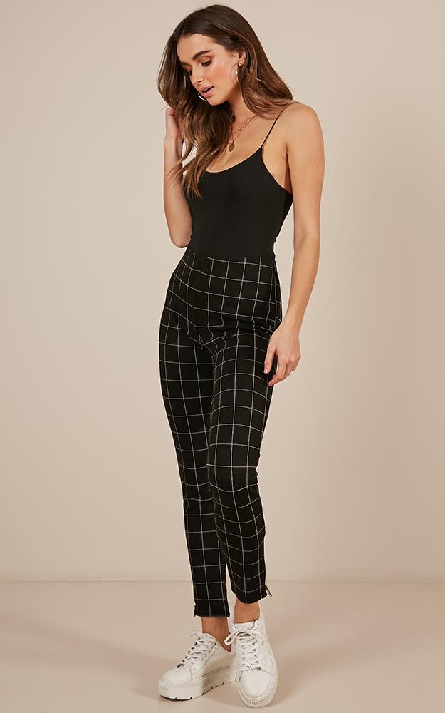 In The Rhythm Pants In Black Check