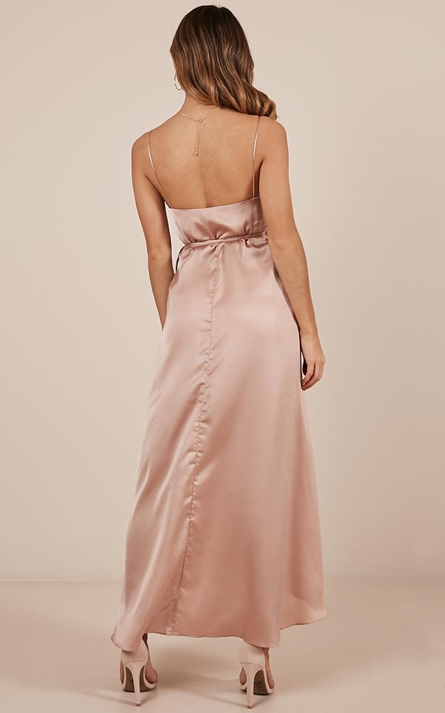 The Countess Dress In Mocha Satin