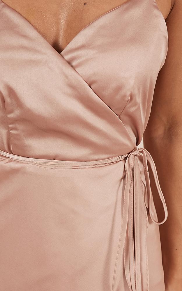 The Countess Dress In Mocha Satin