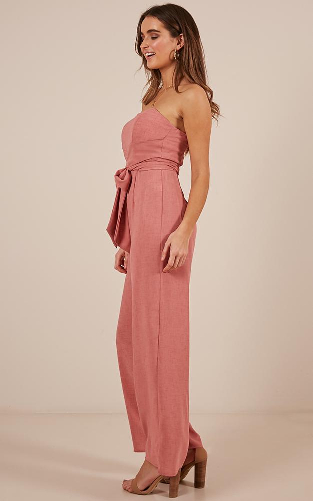 Thing Called Love Jumpsuit In Rose