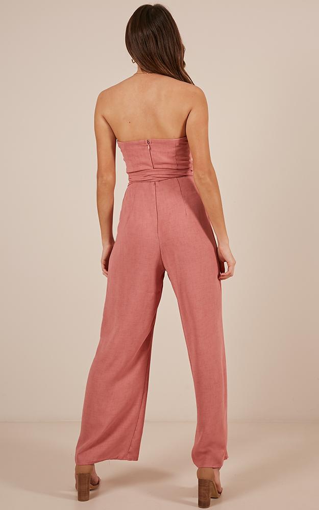 Thing Called Love Jumpsuit In Rose