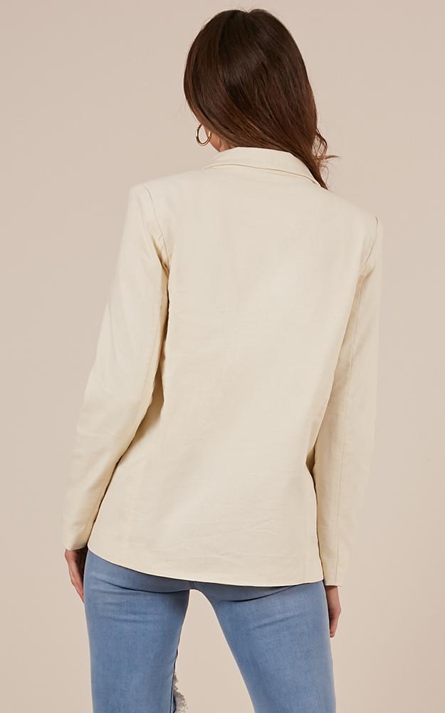 Chill Fighter Blazer In Cream Linen Look