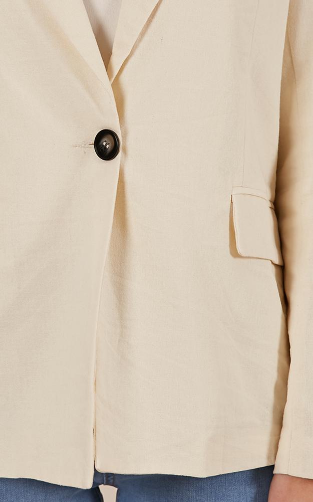 Chill Fighter Blazer In Cream Linen Look