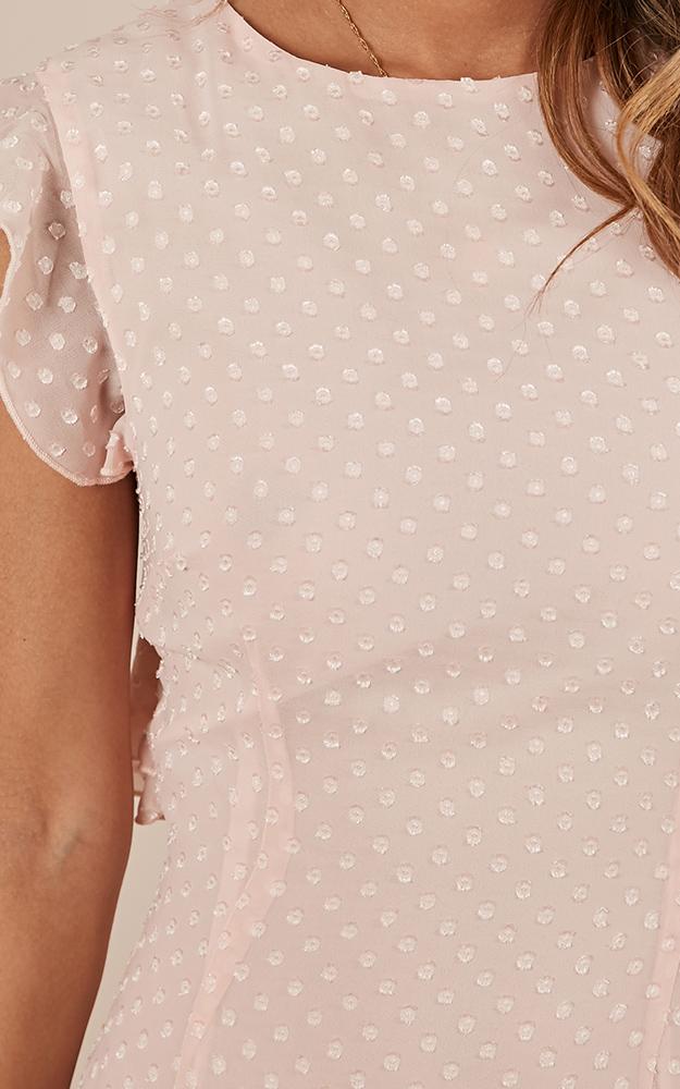 Tighten The Strings Dress In Blush