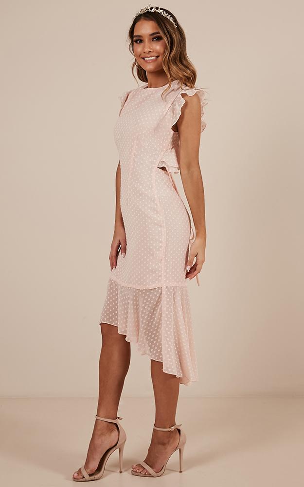 Tighten The Strings Dress In Blush