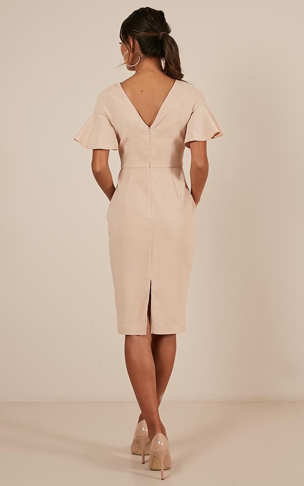 On My Way Up Dress In Beige