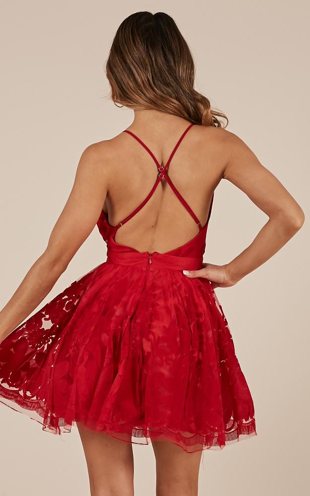 Moon Beam Dress In Red