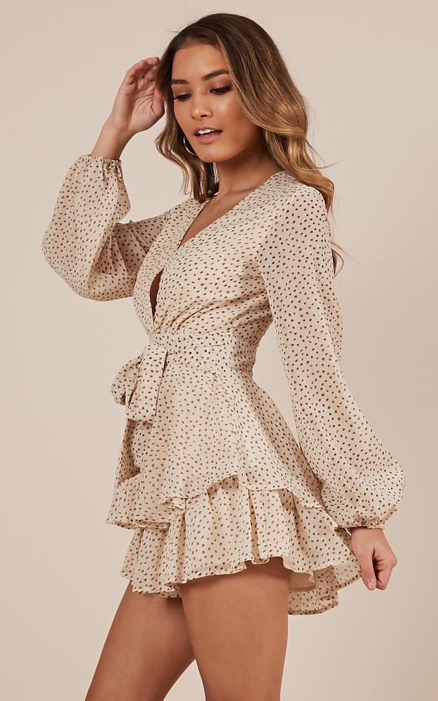 On Rotation Playsuit In Cream Spot