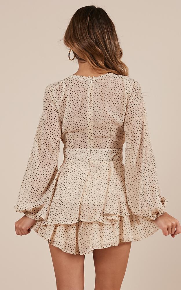 On Rotation Playsuit In Cream Spot