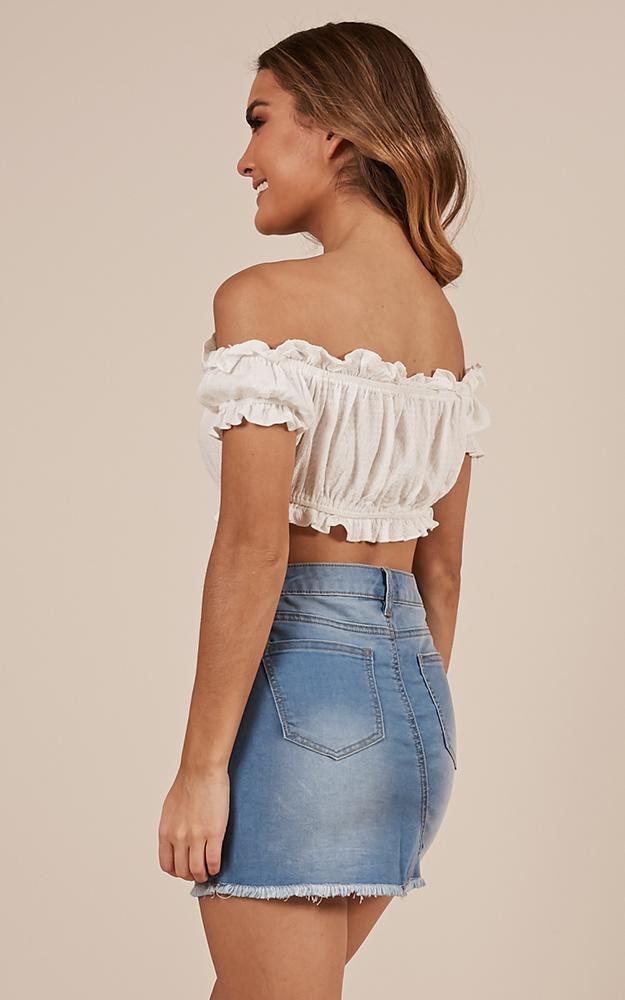 Youll Be Missed Denim Skirt In Mid Wash