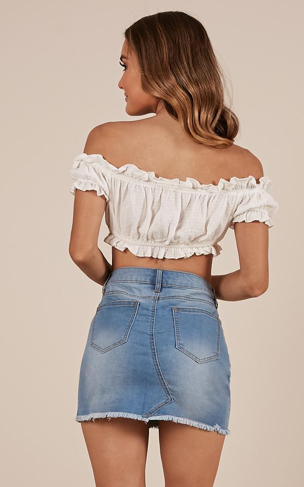 Youll Be Missed Denim Skirt In Mid Wash