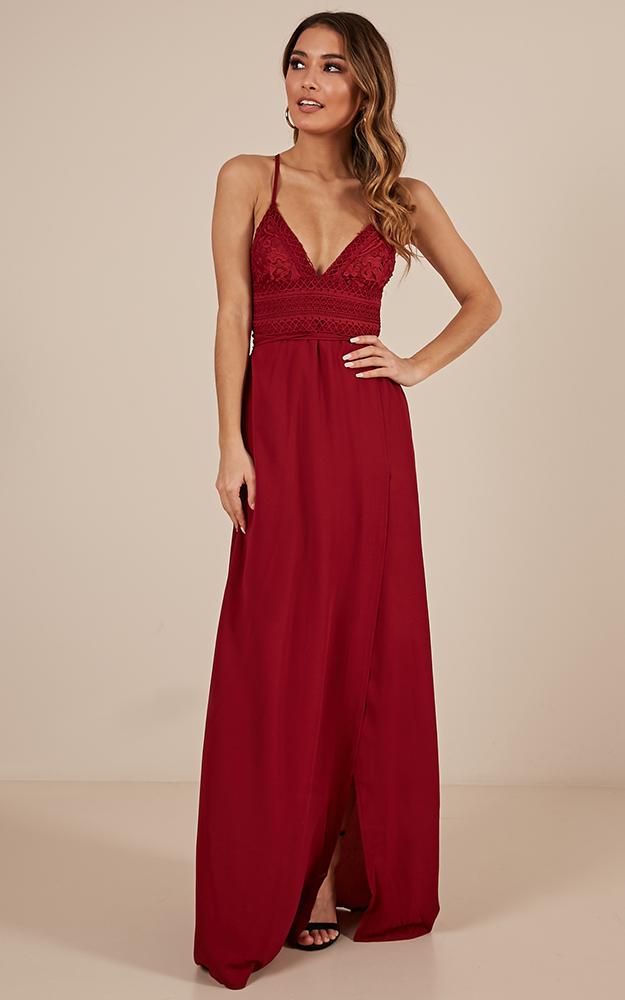 Running Free Maxi Dress in Wine