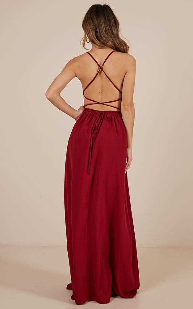 Running Free Maxi Dress in Wine