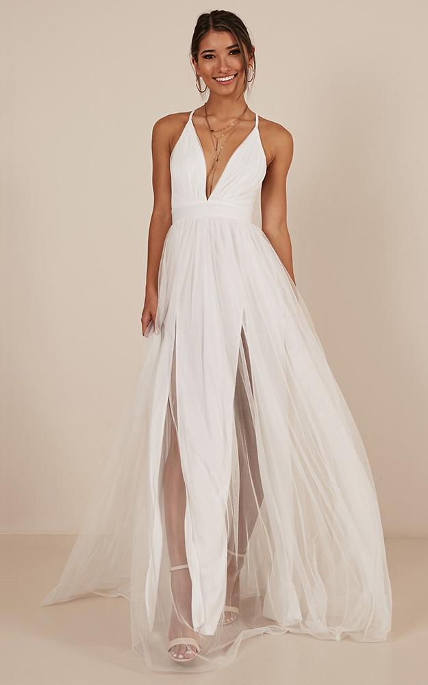 Celebrate Tonight Maxi Dress In White