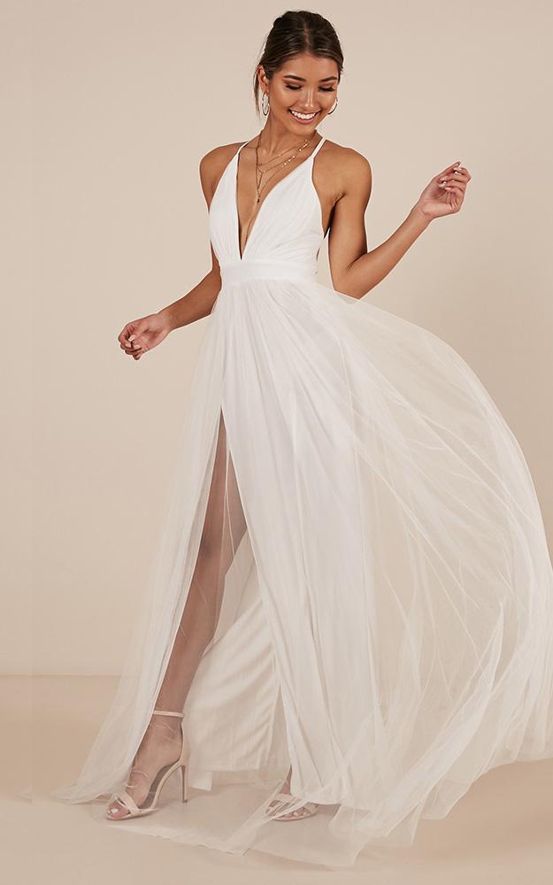 Celebrate Tonight Maxi Dress In White