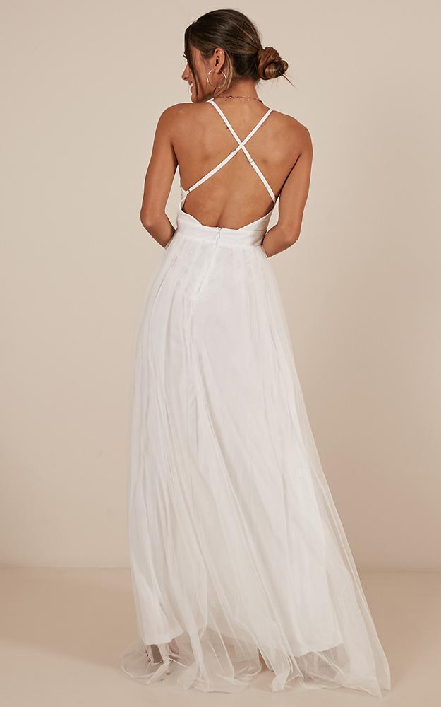 Celebrate Tonight Maxi Dress In White