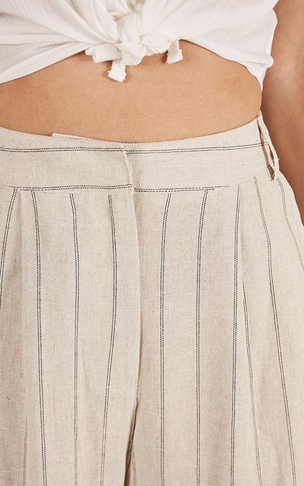 Loving Is Easy Pants In Beige Stripe