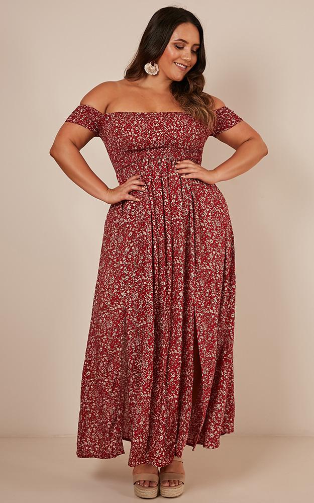 Daytime Dancer Maxi Dress In Red Print