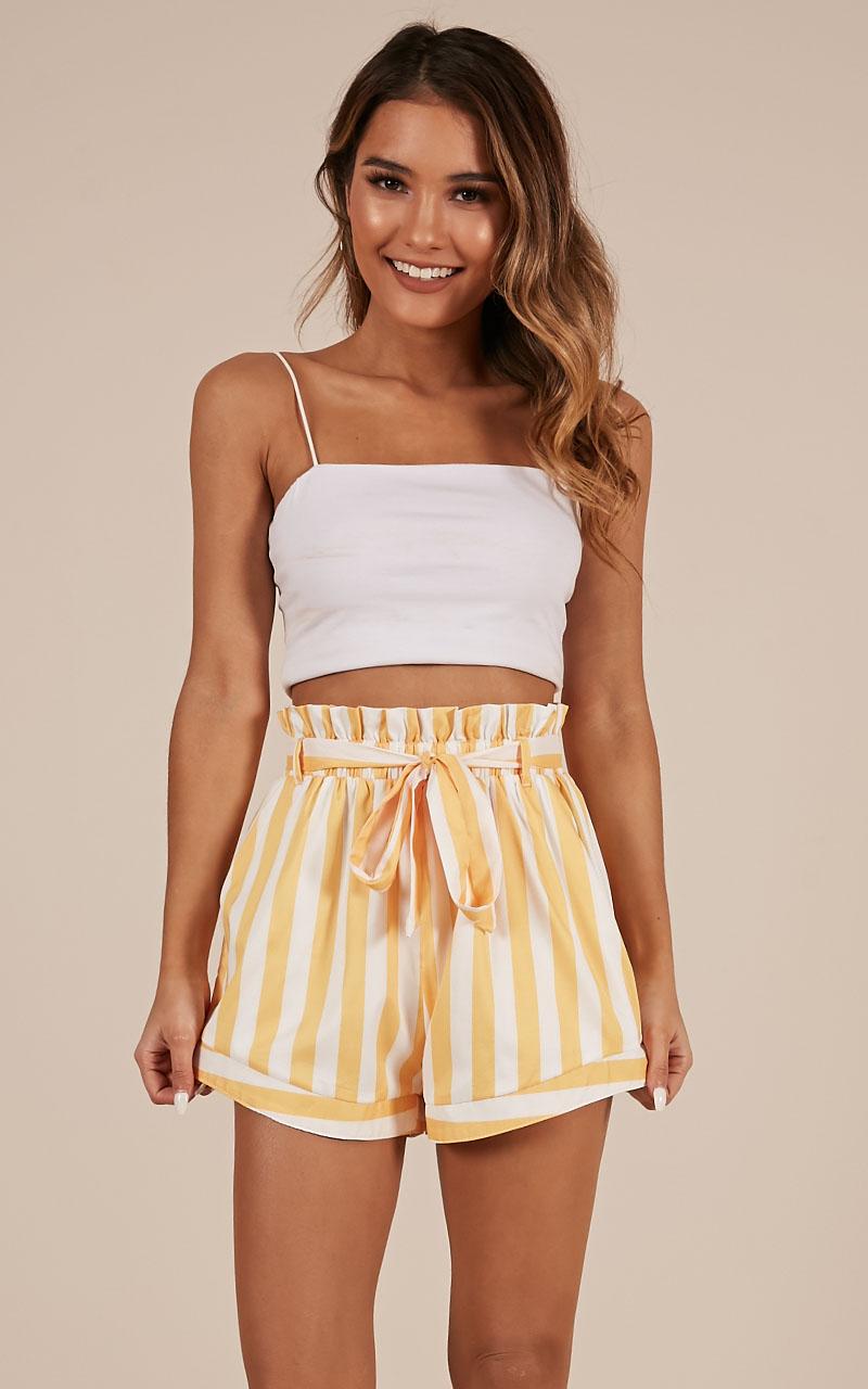 Summer Tide Shorts In Mango Stripe