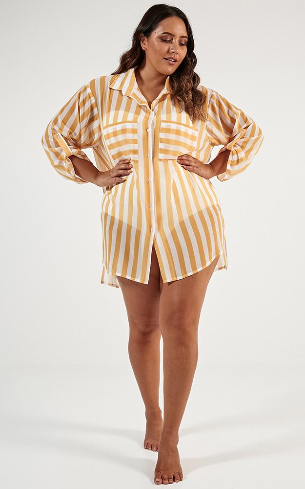 Faithful To You Shirt In Mango Stripe