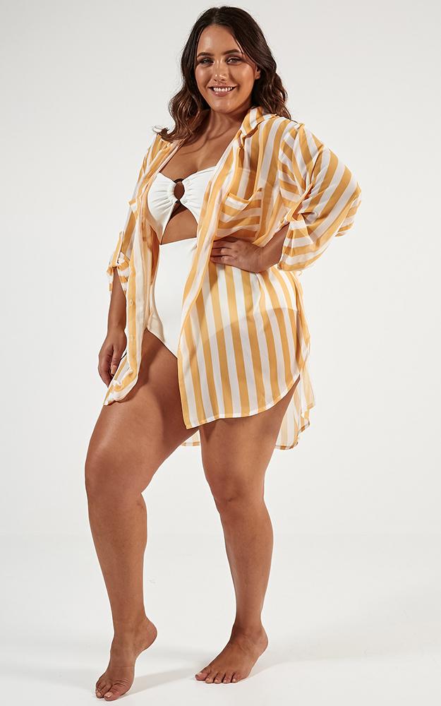 Faithful To You Shirt In Mango Stripe