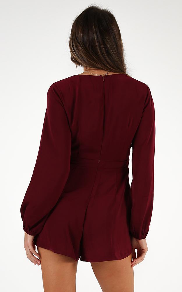 Cute Girl Playsuit In Wine