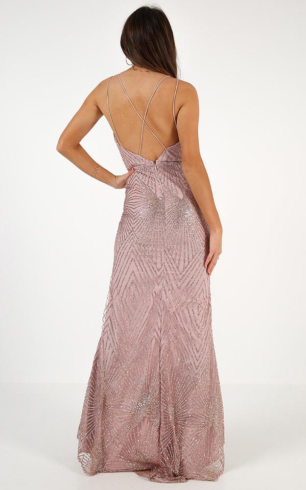 Shine Bright Dress In Rose Gold