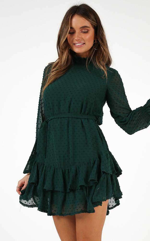 Could You Tell Dress In Forest Green