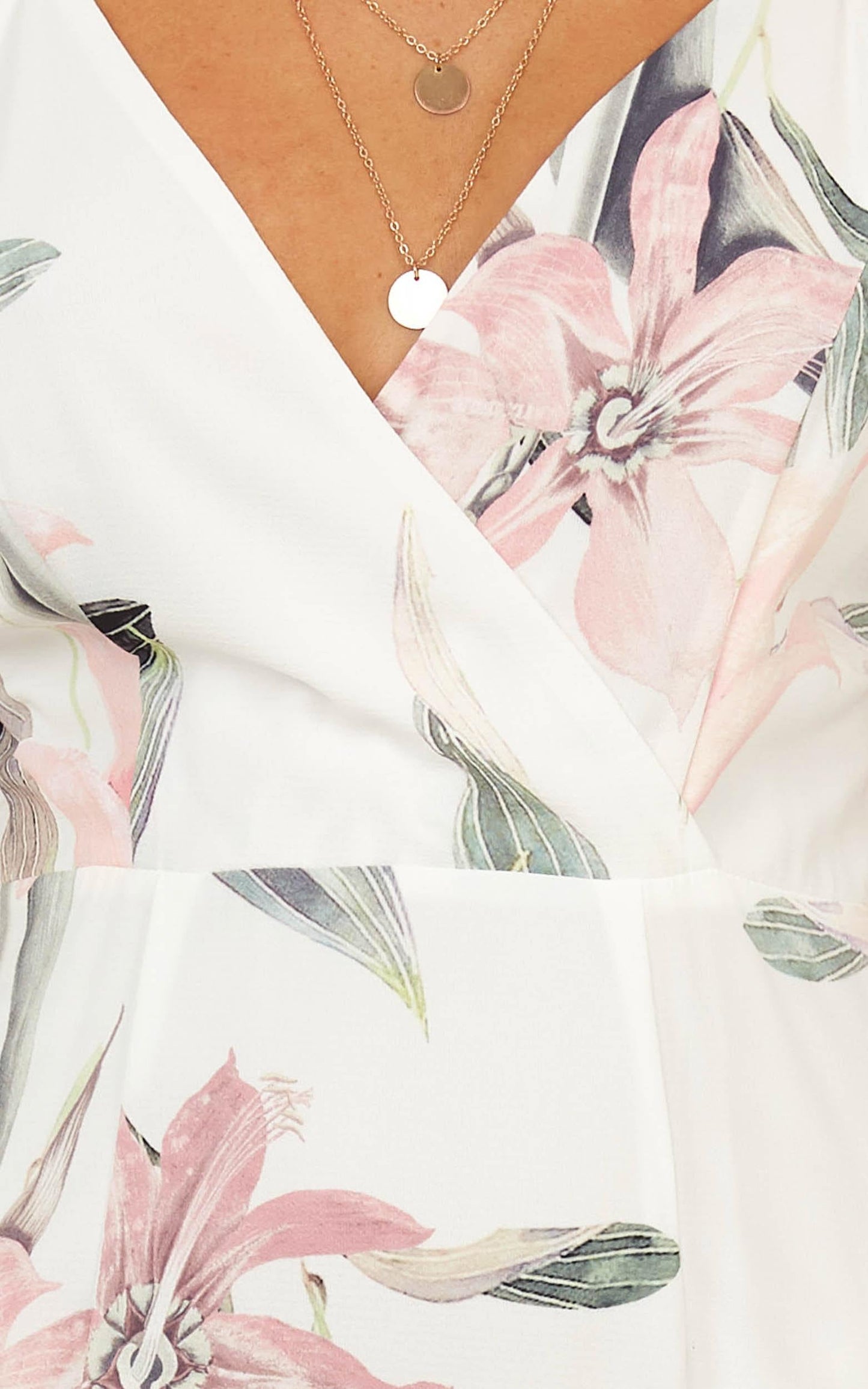 Catch My Stare Dress In White Floral
