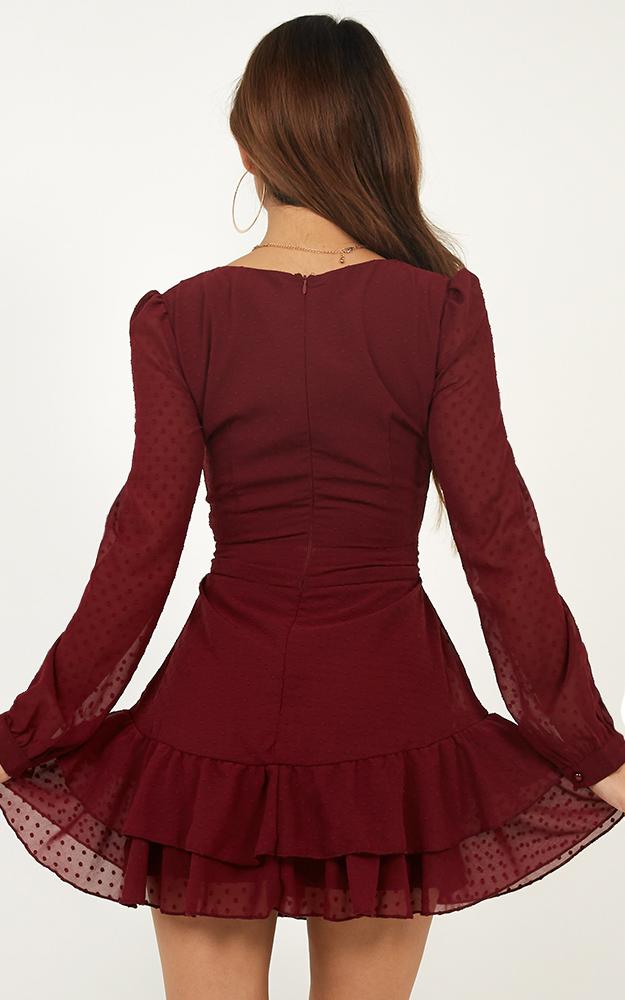 For A Rainy Day Dress In Wine