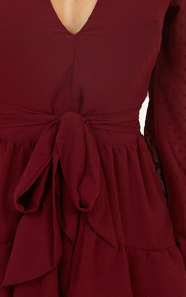 For A Rainy Day Dress In Wine