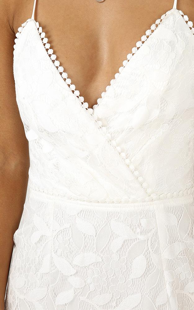 Find My Feet Dress in White Lace