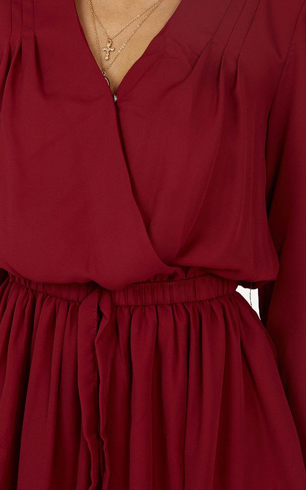 Lost Time Playsuit In Wine