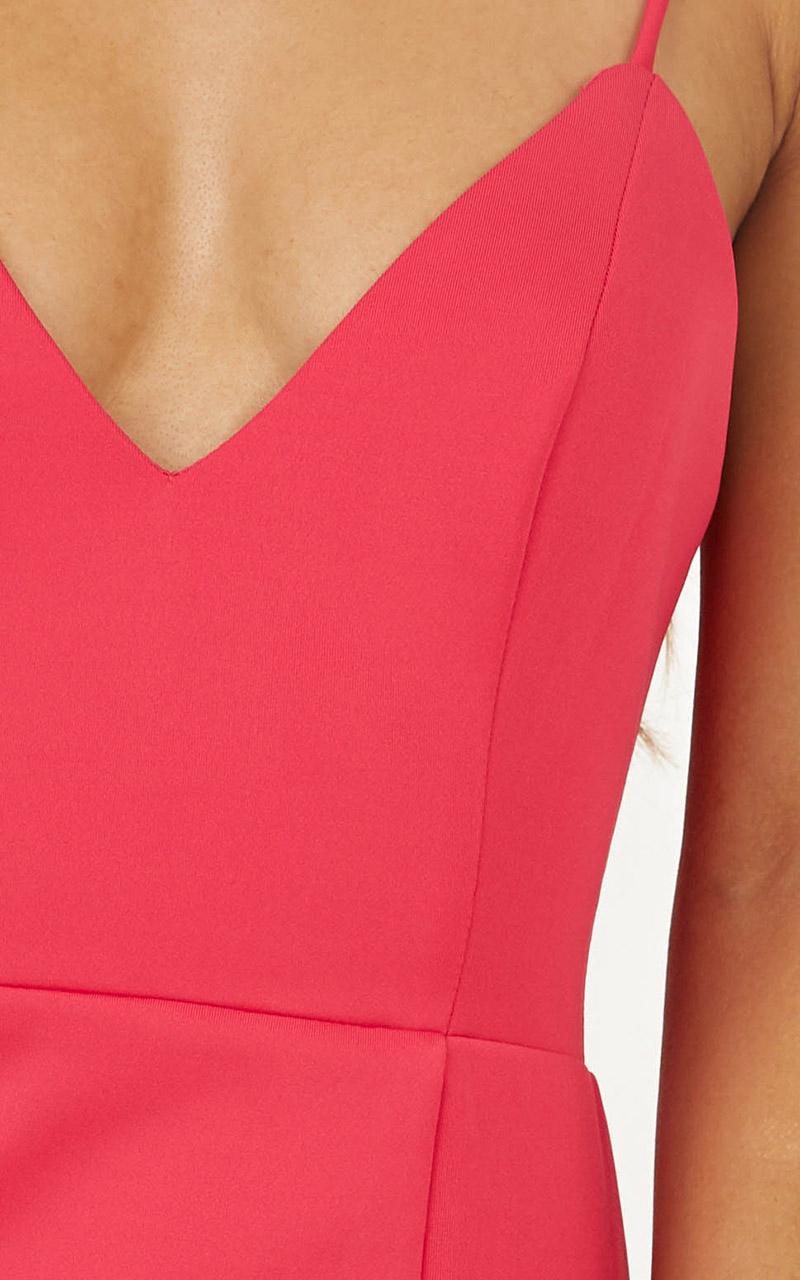 Dare To Dream Split Maxi Dress in Hot Pink