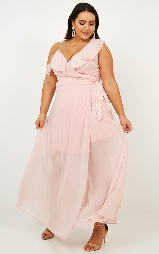 Luxury Life Maxi Dress In Blush