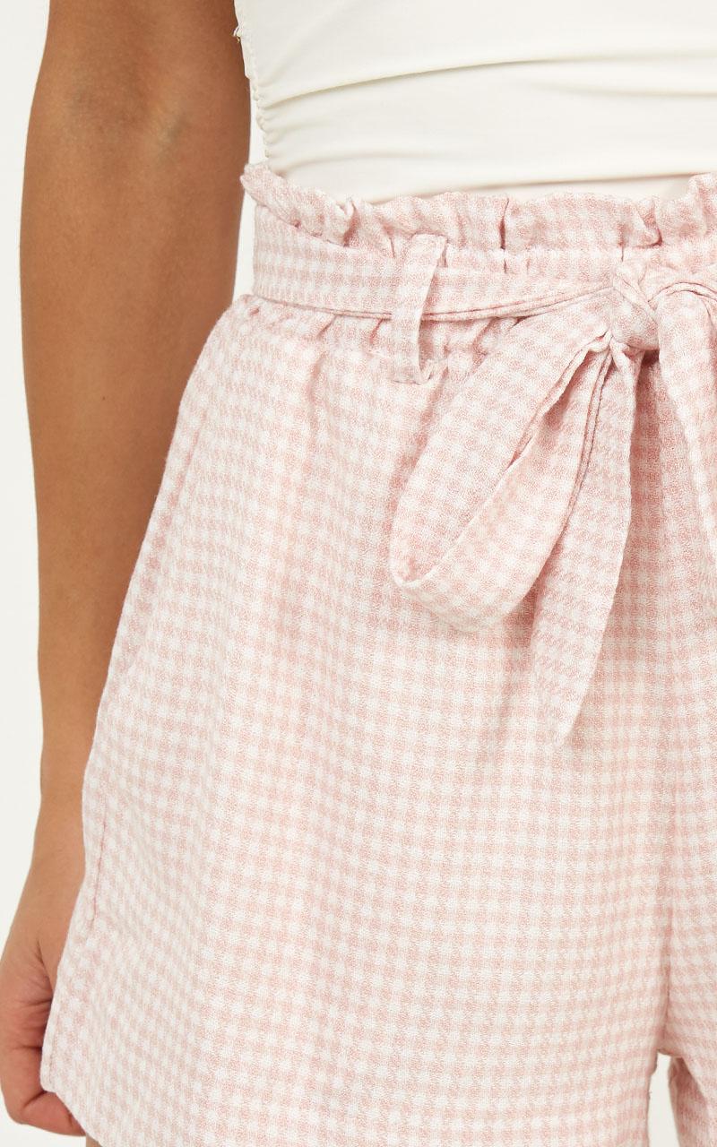 Sweet Taste Shorts In Pink Gingham