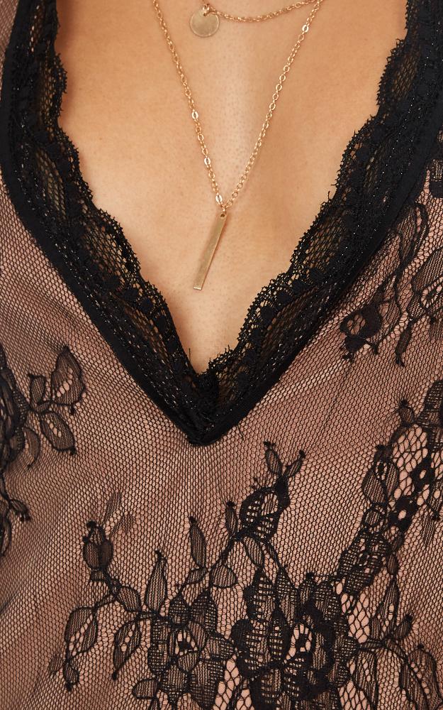 Chasing Moonlight Dress In Black Lace