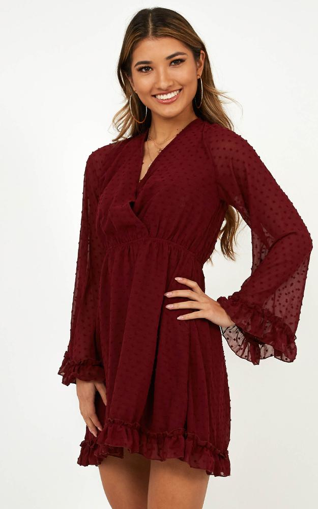 Stay Forever Dress In Wine