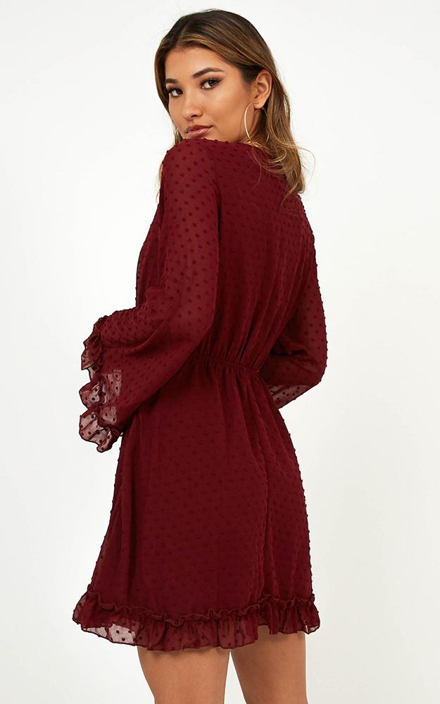 Stay Forever Dress In Wine