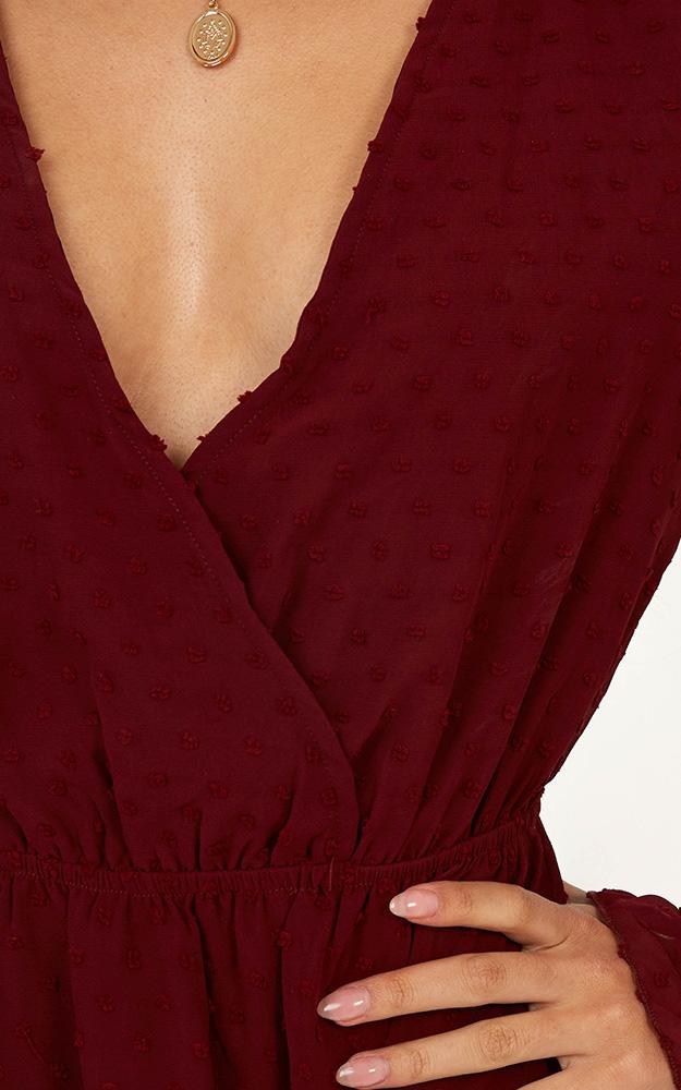 Stay Forever Dress In Wine