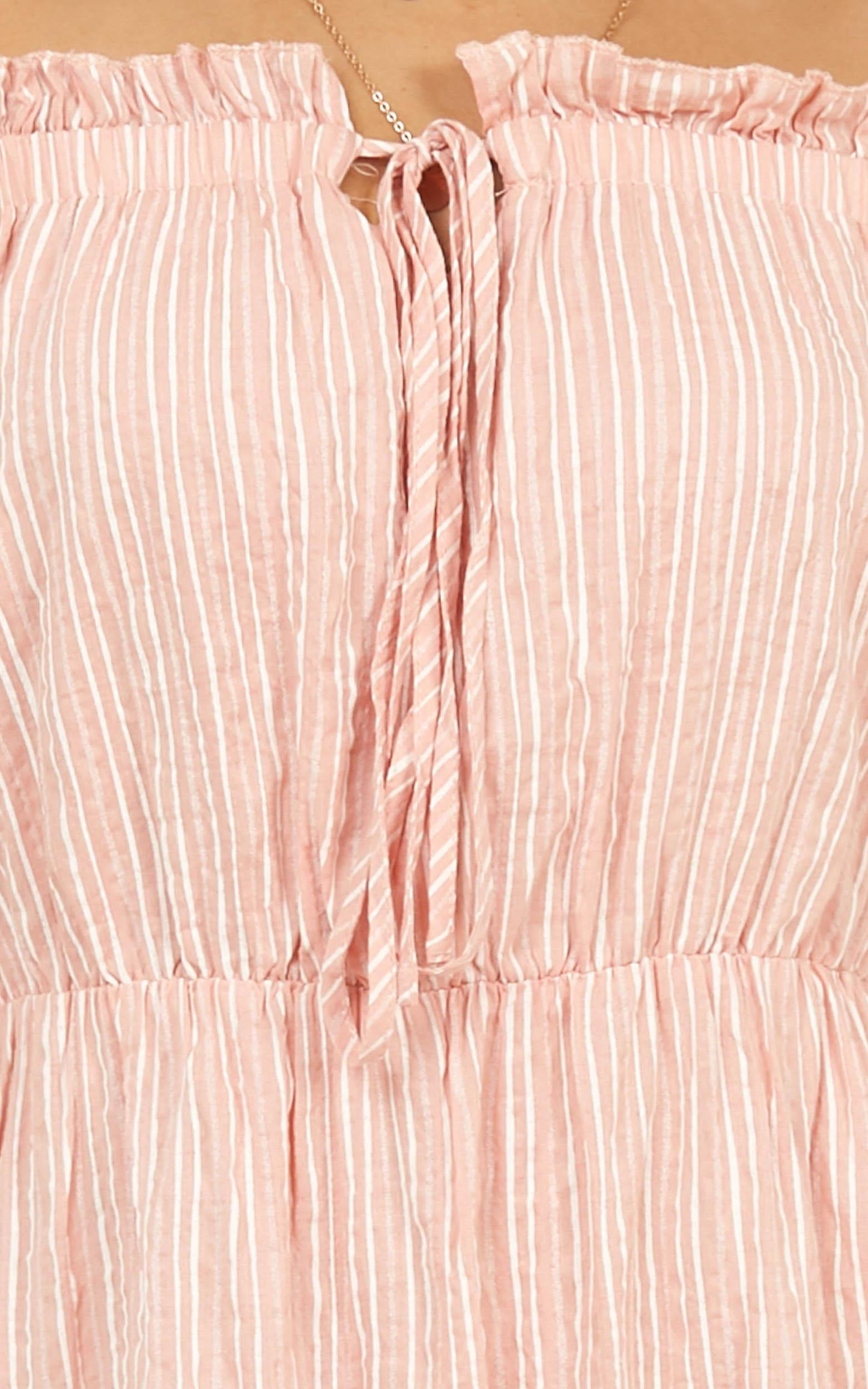 Wish Me Lucky Dress In Blush Stripe