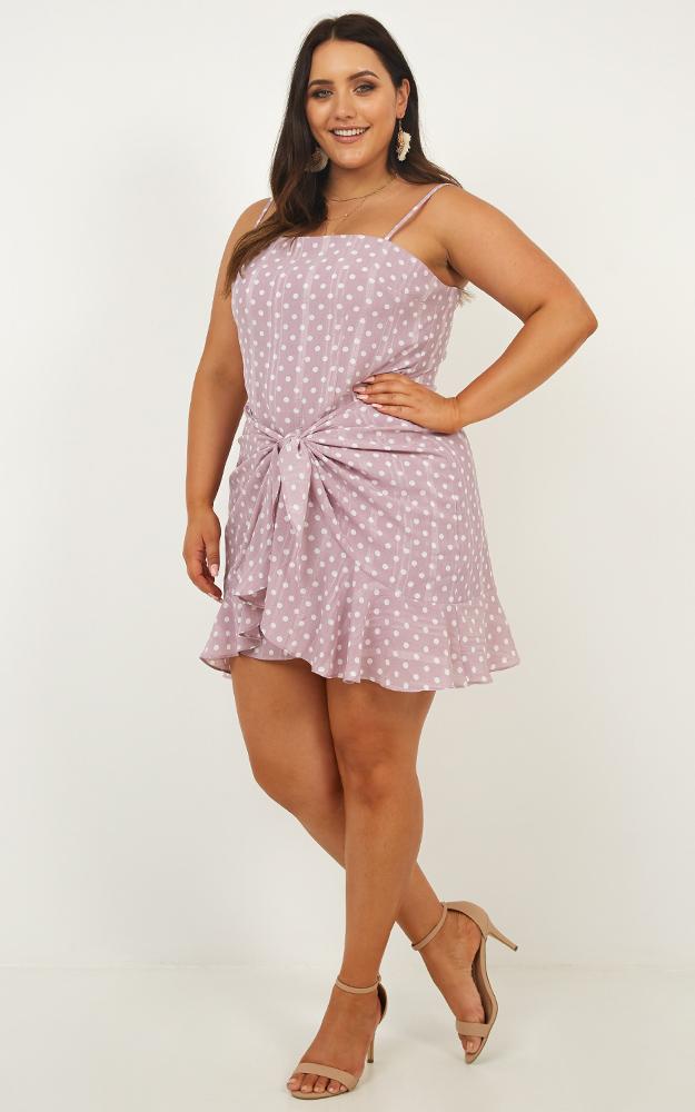 Out In The Moonlight Dress In Lilac Spot