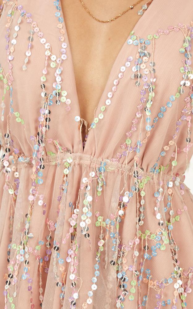 Glitter Me Up Dress In Multi Sequin