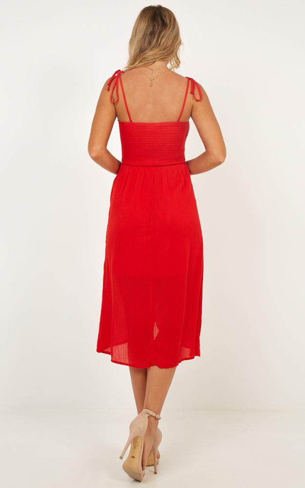 Swinging Days Dress in Red