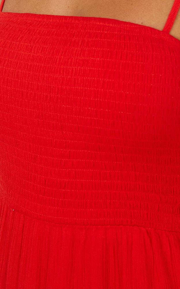 Swinging Days Dress in Red
